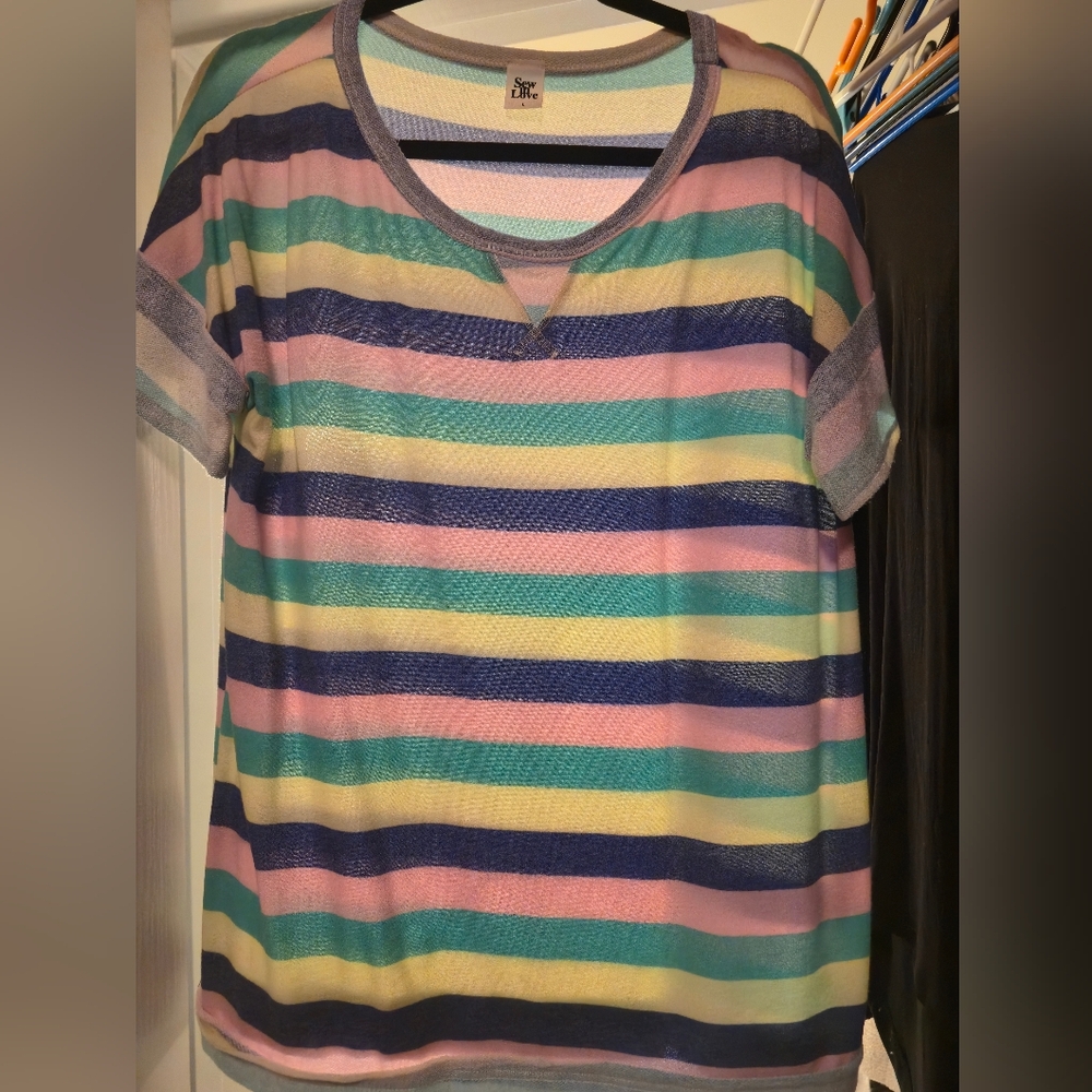 Sew In Love Multicolor Striped Top